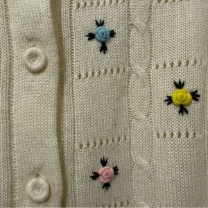 Unique Embroidered Flowered Cardigan